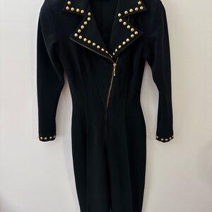 Lillie Rubin Black Studded Women's Jumpsuit